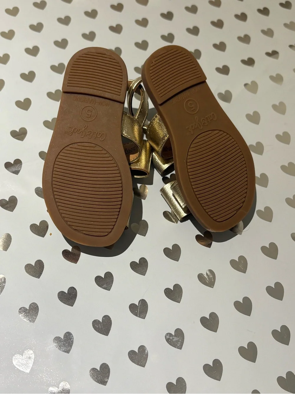Carter's Girls Gold Bow Sandals